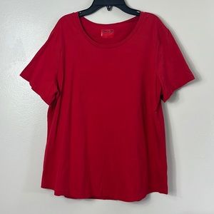 Seven7 red top size 1X